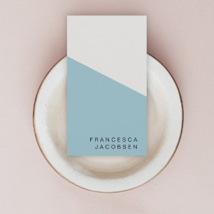 Minimalist Scandi Scandinavian Blue Grey Modern Business Card