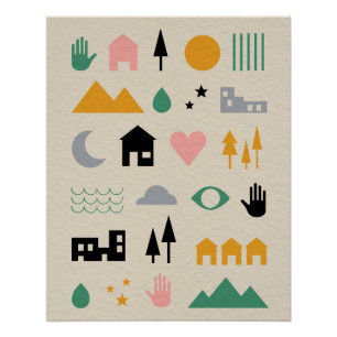 Minimalist Scandinavian Elements of Harmony Poster