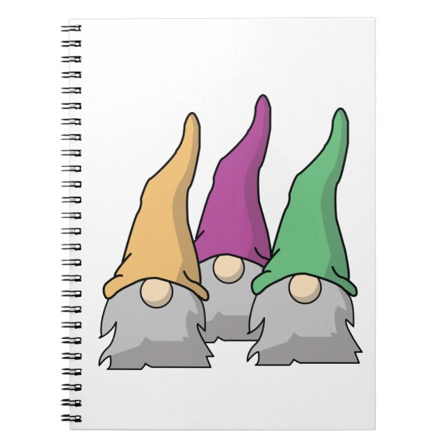 Minimalist Scandinavian Gnomes Notebook (Front)