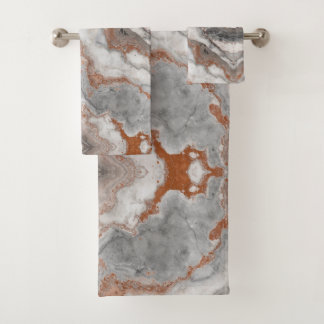 minimalist scandinavian granite brown grey marble bath towel set