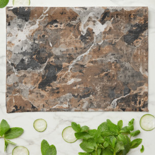 minimalist scandinavian granite brown grey marble kitchen towel