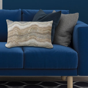 minimalist scandinavian granite brown grey marble lumbar pillow