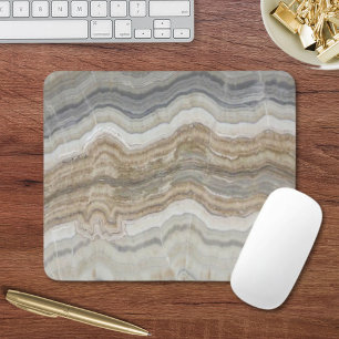 minimalist scandinavian granite brown grey marble mouse pad