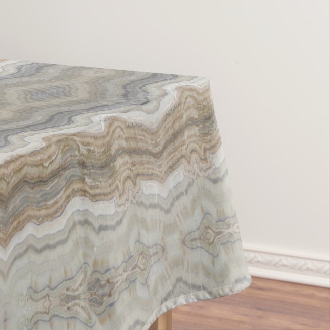 minimalist scandinavian granite brown grey marble tablecloth (In Situ)