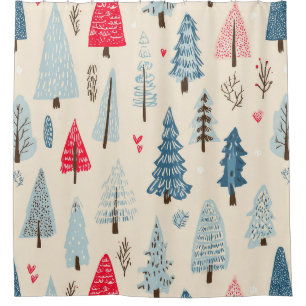 Minimalist Scandinavian Tree Forest Pattern
