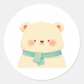 Minimalist Scarf Bear Book Label