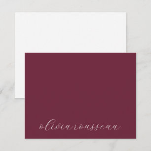 Minimalist Script Bordeaux Wine Card