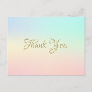 Minimalist Script Business Thank You Postcard