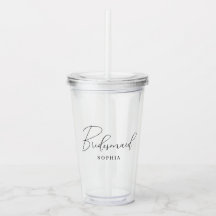 Minimalist Script Calligraphy Bridesmaid Gift