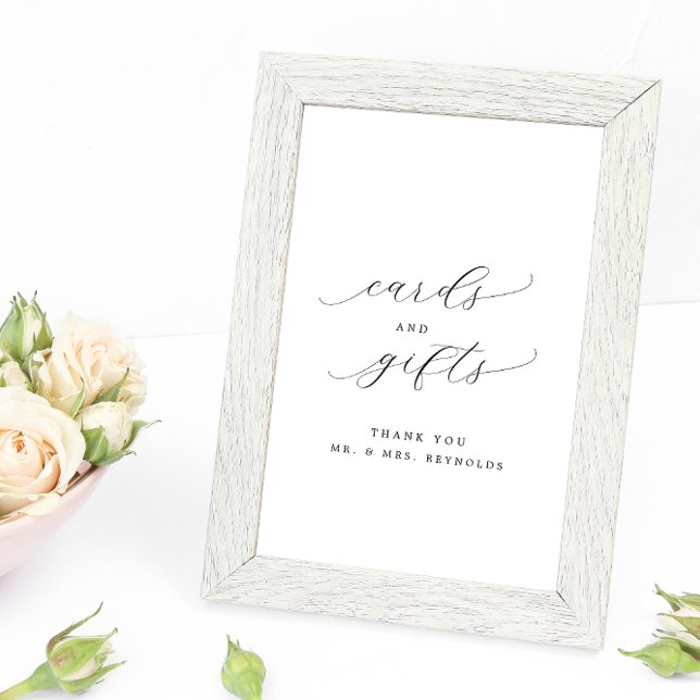 Minimalist Script Cards & Gifts Printable Wedding Poster (Creator Uploaded)