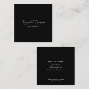 Minimalist Script Company Corporate Custom Square  Business Card