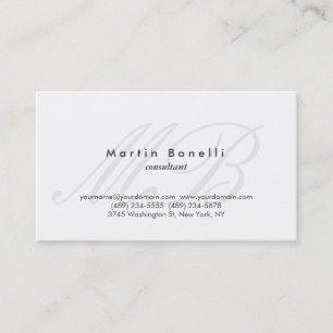 Minimalist Script Consultant Business Card