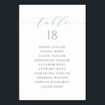 Minimalist Script Dusty Blue Wedding Seating Plan Table Number<br><div class="desc">Elevate your event with our customizable table cards featuring minimalist typography. Designed to seamlessly blend with any decor, these modern table cards offer a stylish and personal touch to your special occasion. Whether you're celebrating a wedding, birthday, graduation, baby shower, or any other memorable event, our table cards can be...</div>