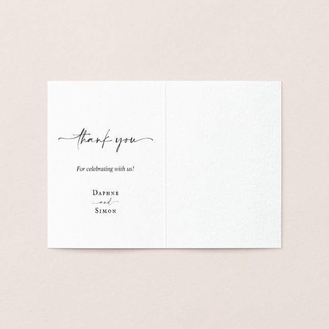 Minimalist Script ELLE Foil Card (Inside)