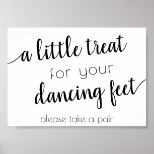 Minimalist Script   Flourish Dancing Feet Sign