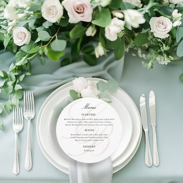 Minimalist Script Font Monogram | Elegant Wedding Menu (Minimalist Script Font Monogram | Elegant Wedding Menu)