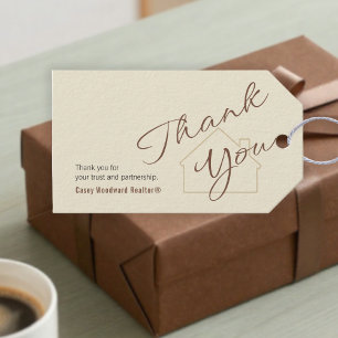  Minimalist Script Gift Tag   Realtor Thank You
