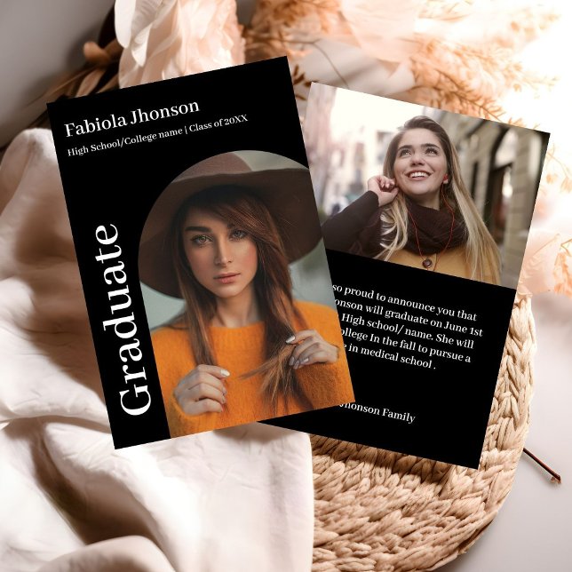 Minimalist script graduation announcement (Creator Uploaded)