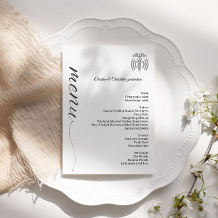Minimalist script  Graduation party dinner menu 