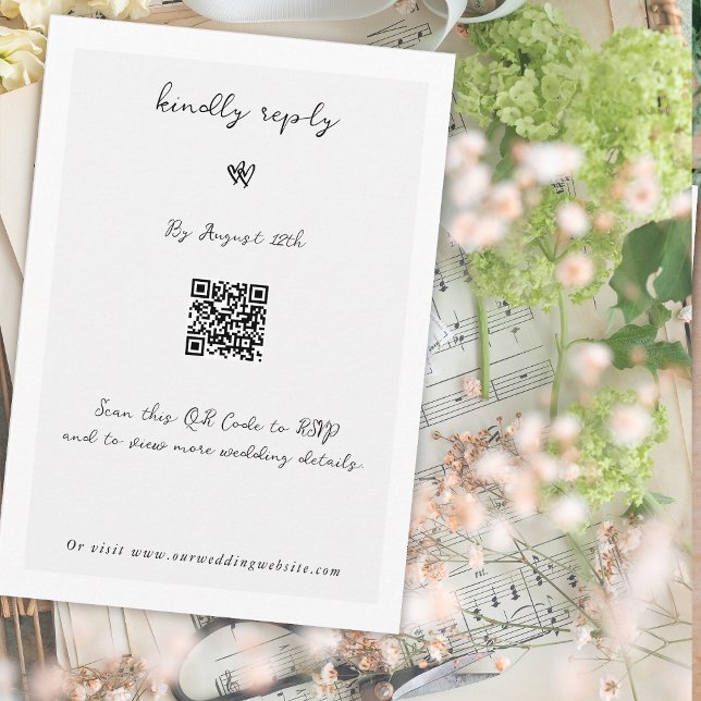 Minimalist Script Hand Written Typography Wedding Enclosure Card (Minimalist Script Hand Written Typography Wedding Enclosure Card)