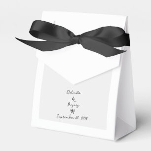 Minimalist Script Hand Written Typography Wedding Favor Box