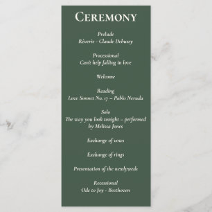 Minimalist Script Highland Moss Green Program