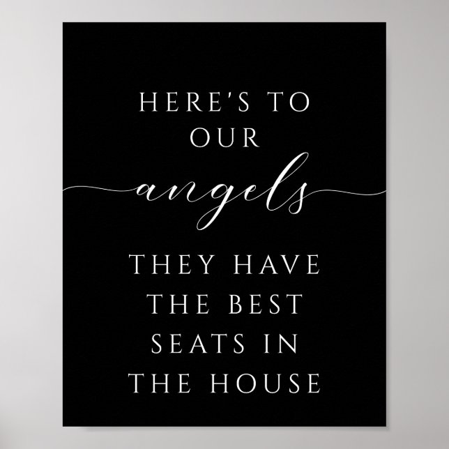 Minimalist Script In Loving Memory Wedding Signs (Front)