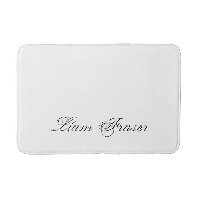 Minimalist Script Lovely 3d Monogram Bath Mat (Front)