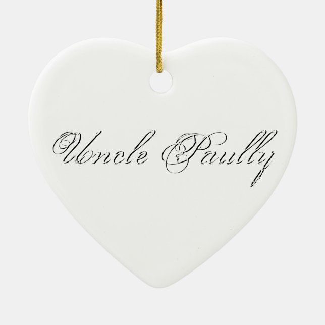 Minimalist Script Lovely 3d Monogram Ceramic Ornament (Back)