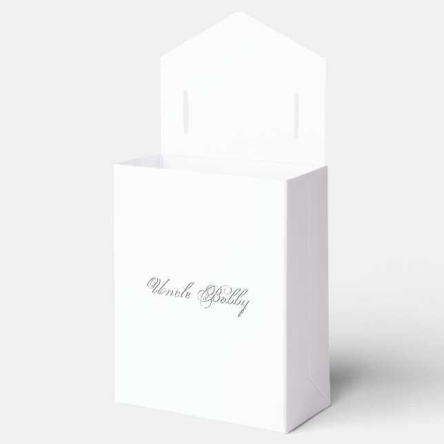 Minimalist Script Lovely 3d Monogram Favor Box (Opened)