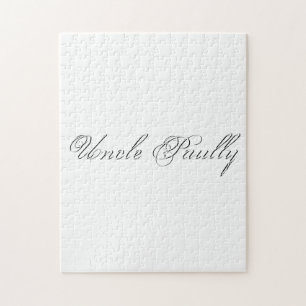 Minimalist Script Lovely 3d Monogram Jigsaw Puzzle