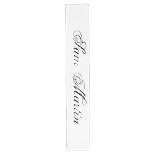 Minimalist Script Lovely 3d Monogram Long Table Runner