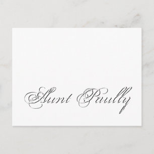 Minimalist Script Lovely 3d Monogram Postcard
