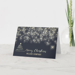 Minimalist script Merry Christmas  corporate Holiday Card