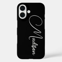 Minimalist Script Name Custom Black