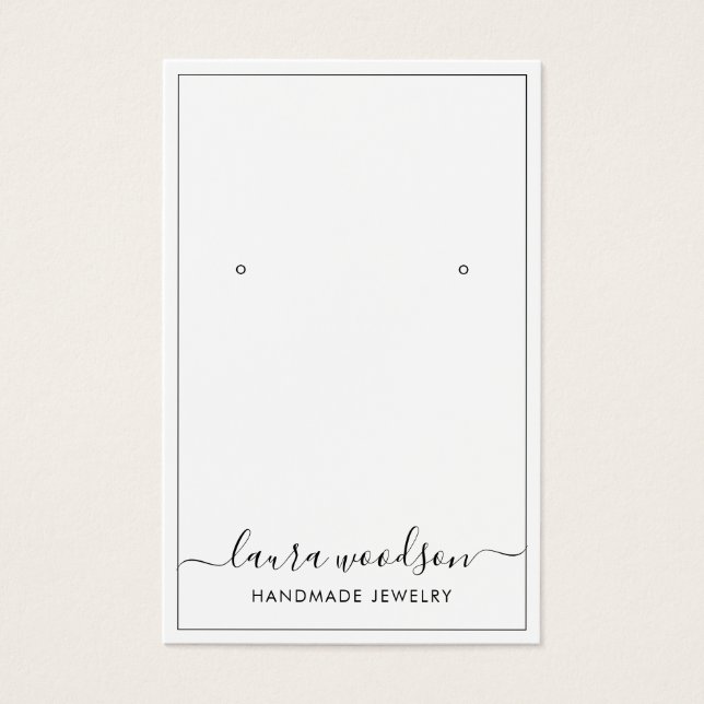 Minimalist Script Name Typography Border (Front)