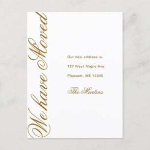 Minimalist Script New Address Moving Announcement Postcard
