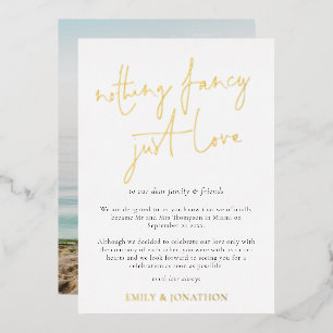 Minimalist Script Nothing Fancy Elopement Real