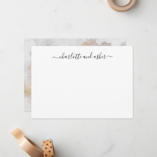 Minimalist Script Personalized Couples  Card