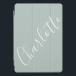 Minimalist Script Personalized Name Dusty Blue   iPad Pro Cover<br><div class="desc">Minimalist Script Typography Name in Dusty Blue iPad Case</div>