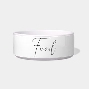 Minimalist script pet feed bowl