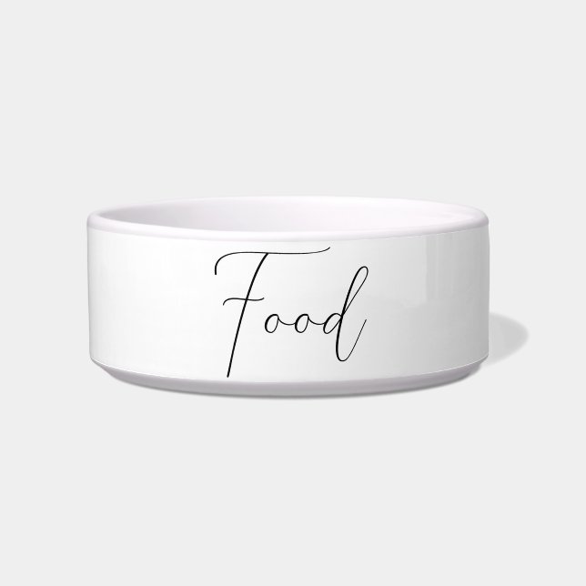 Minimalist script pet feed bowl (Front)