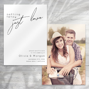 Minimalist Script Photo Wedding Save The Date