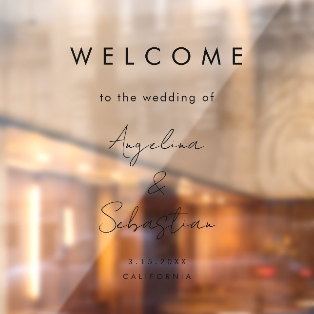 Minimalist Script Photo Wedding Welcome Sign (Sheet 2)
