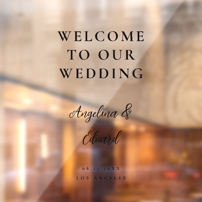 Minimalist Script Photo Wedding Welcome Sign (Sheet 2)