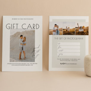 Minimalist Script Photography Gift Certificate