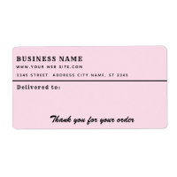 Minimalist script thank you business mailing label