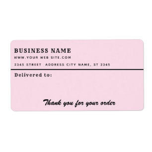 Minimalist script thank you business mailing label