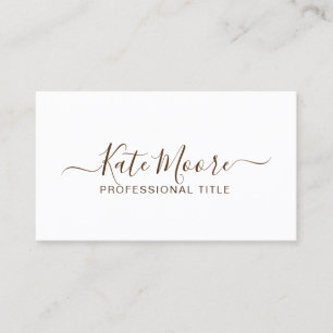 Minimalist Script Typeface Professional Business Card