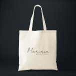 Minimalist Script Wedding Bridesmaid Bachelorette  Tote Bag<br><div class="desc">Wedding Welcome Bags for your guest with Simple Script</div>